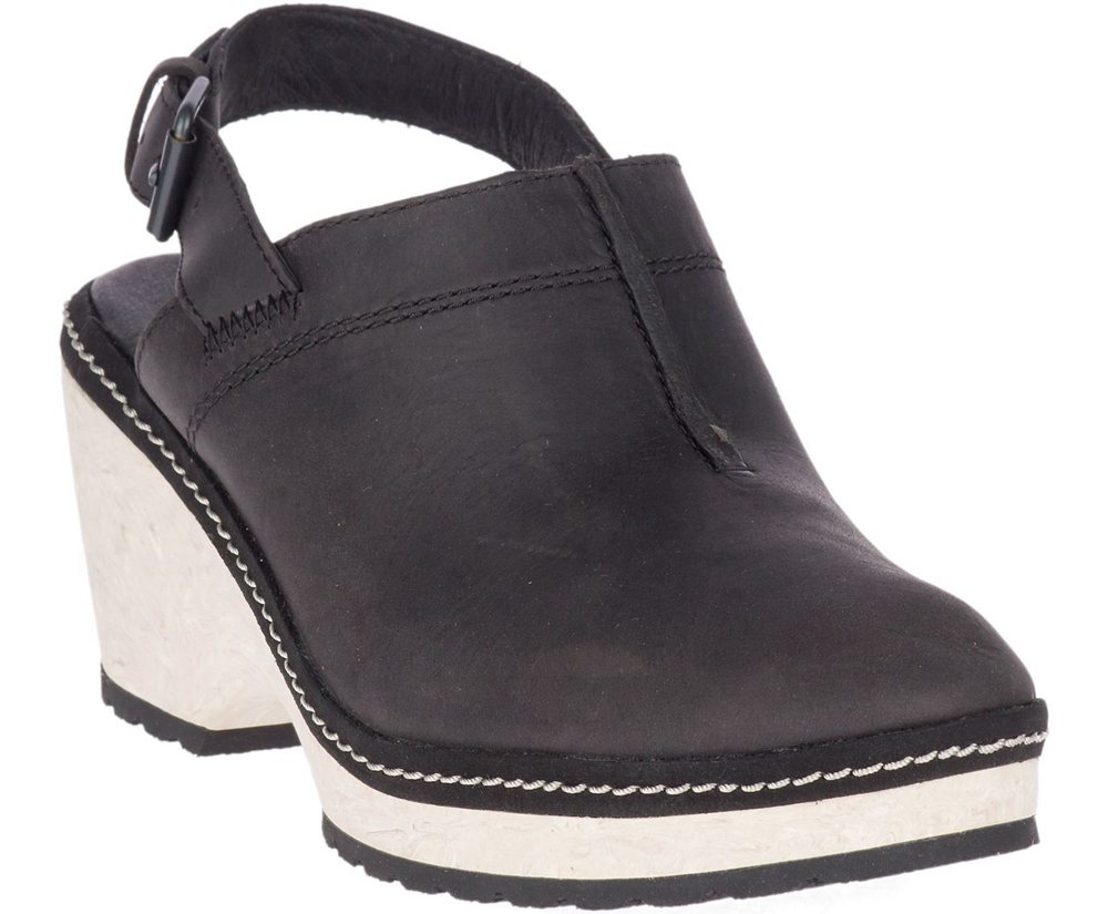 Merrell Sandals Black - Halendi Backstrap - Womens 76YVPGQLW